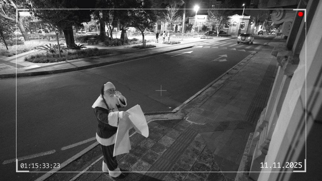 Registrados flagrantes do Papai Noel pelas ruas de Lages