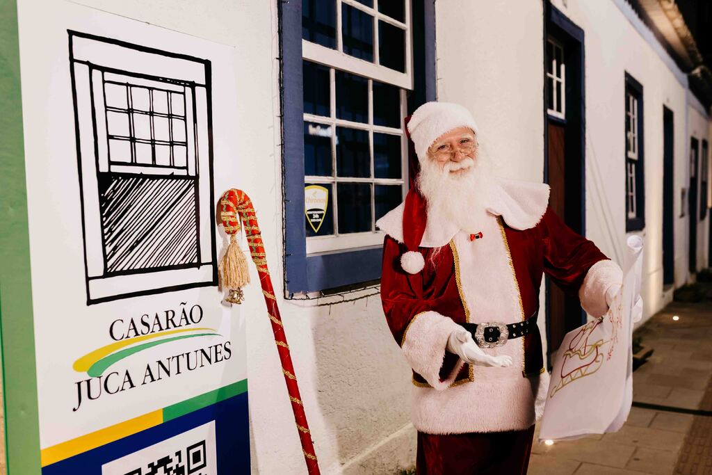 Registrados flagrantes do Papai Noel pelas ruas de Lages